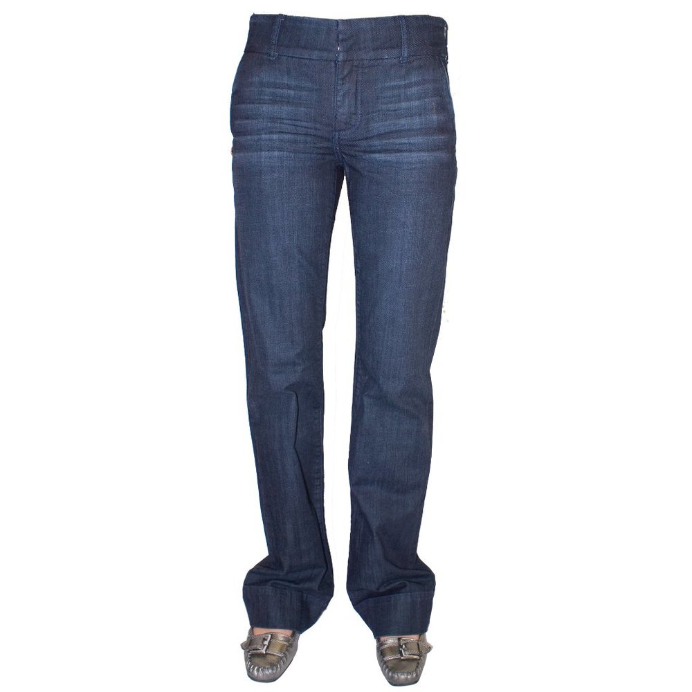 KUT Denim Slim Wide leg Mid Rise Trouser